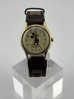 Lorus V515-6080 Mickey Mouse Watch Quartz 26 Mm Yellow Dial Works Fine • $47.25