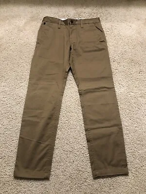 G-Star Raw Khaki Pants Mens 30 X 30 Bronson Super Slim Chino Canvas Flat Front • $19.99