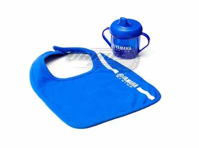 Genuine Yamaha 2022 Paddock Blue Baby Sippy Cup & Bib Gift Set  • £19