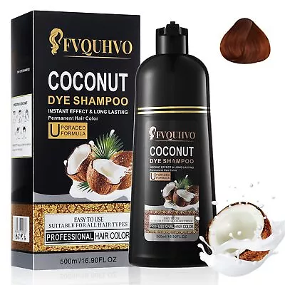 Coconut Dark Brown Hair Dye Shampoo Hair Color Shampoo For Gray HairInstant ... • $43.44