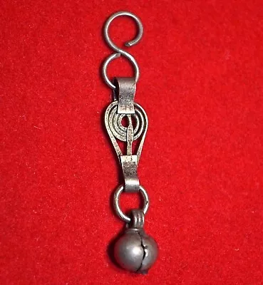 Antique Ethiopian Handmade Metal Pendant Bead W Dangles Ethiopia African Trade • $10.56