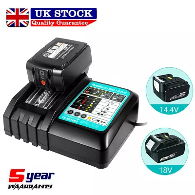 Fast Rapid Charger For Makita DC18RC Li-ion LXT 7.2 18V BL1850 BL1860 Battery UK • £18.49