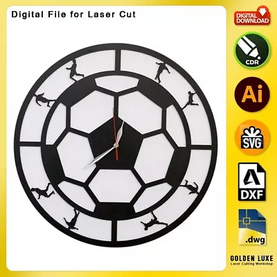 Wall Decorative Clock CW-Ball DXF SVG CDR File Vector For Laser Cut • $3.99