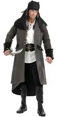 Treasure Island Pirate Suede Coat Gray Fancy Dress Halloween Costume Accessory • $69.63