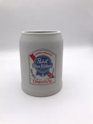 Pabst Blue Ribbon Collectible Stein Ceramic Beer Mug  16 Fl. Oz Made In Chile • $10