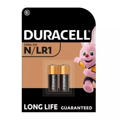2 X DURACELL MN9100 1.5V Alkaline Batteries Longest Expiry LR1 Power Battery • £3.48
