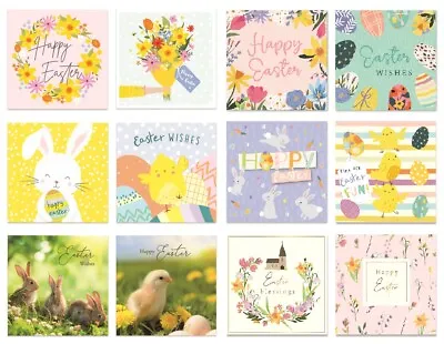 Pack Of 8 Mixed Easter Greetings Cards & Envelopes Cute Floral Religous Designs • £2.95
