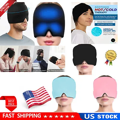 $3.99 • Buy Gel Hot Cold Therapy Headache Migraine Relief Cap Ice Cap For Relieve Pain Head