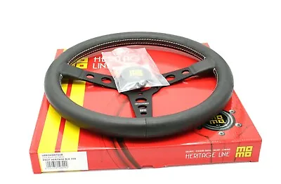 MOMO Steering Prototipo Wheel Heritage Black 350mm Spokes Genuine New • $239.95