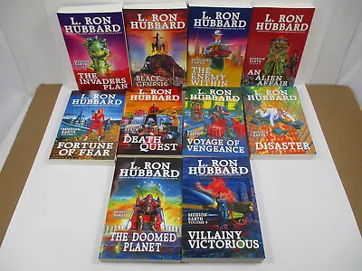 NEW L Ron Hubbard Mission Earth Vol 1-10 Complete Set Soft Cover Books • $39.99