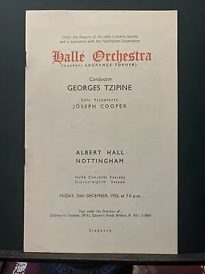 1955 Halle Orchestra Georges Tzipine Joseph Cooper Nottingham Programme • £7.50