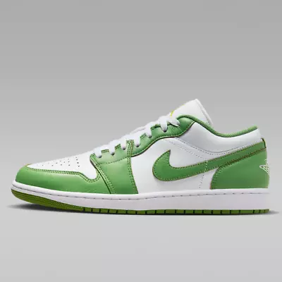 Nike Air Jordan 1 Low 'White/Chlorophyll Green' (HF4823-100) Expeditedship • $137.40