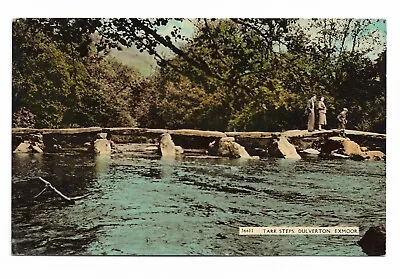 Tarr Steps Dulverton Exmoor Old Postcard • £2