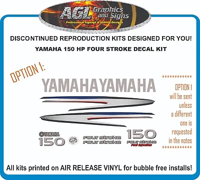 YAMAHA 150 Hp Four Stroke Reproduction Decals Also Available In 100 115 200 Hp • $59.11
