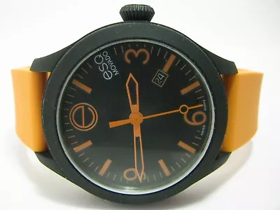 Movado ESQ One Black & Orange Swiss Watch ES.50.1.29.5666 Never Worn 42MM Case • $129.99