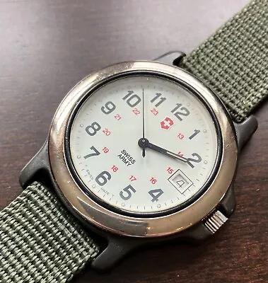 Mens Vintage Victorinox Swiss Army Quartz Field Watch • $60