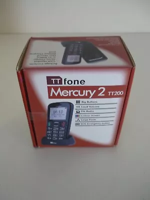 TT200 Mercury 2 Big Button Basic Senior Easy Mobile Phone From TT Fone • £20