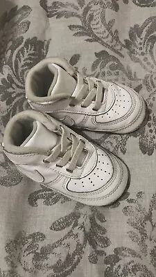 Nike Air Force 1 Crib White Infant Baby Size 3.5 • £10