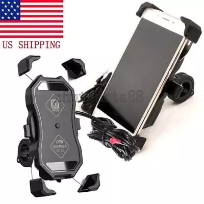 USB Charger Cell Phone Holder Mount For Kawasaki Vulcan VN 1700 Voyager Vaquero • $25.20