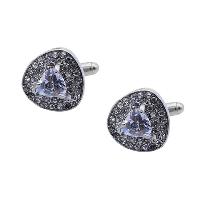 £6.59 • Buy Luxury Heart Shape Cufflinks Wedding Sleeve Buttons For Women