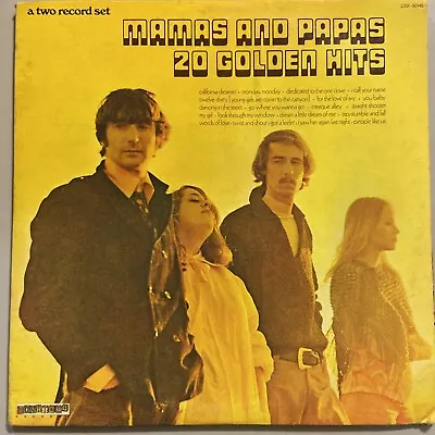 Mamas And Papas - 20 Golden Hits 1973 Double 12” LP Vinyl Album DSX 50145 • $18
