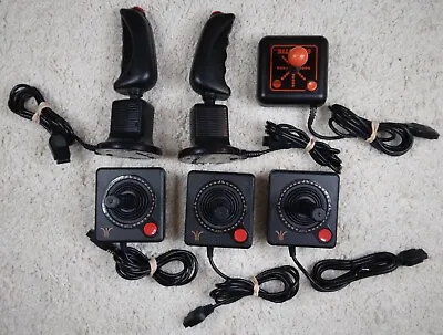 Lot Of 6 Atari 2600 Controllers Flight Stick Slik Stik • $42