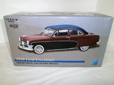 $125 • Buy Precision Miniatures 1:18 Scale Diecast 1950 Ford Crestliner Sportsman Green NIB