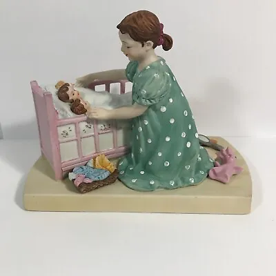 Norman Rockwell  Little Mother” 1980 American Family Porcelain Figurine • $21.50