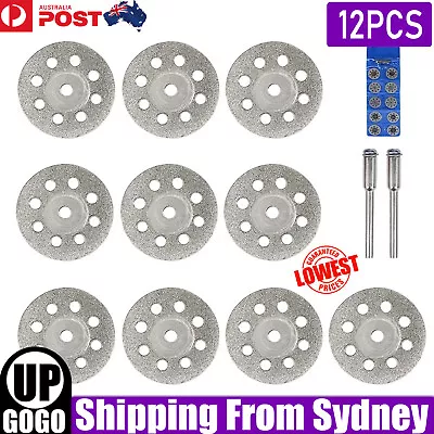 $9.58 • Buy 12PCS Diamond Cutting Discs Wheel Blades Set+Drill Bit For Dremel Rotary Tool AU