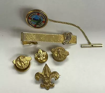 VTG BSA Boy Scouts Lapel Pin/Tie Bar Gold Tone Eagle Lot • $9.99