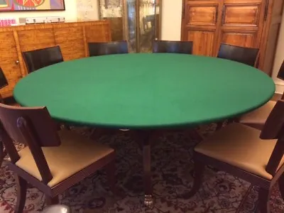 $55 • Buy Shamrock Green Poker Felt Table Cover -  Round Elastic Majhong, Dice Game FS