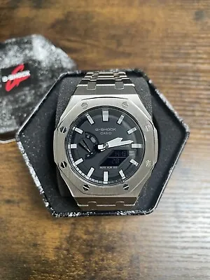 Casio G-Shock Custom Steel Mod Casioak Watch GA-2100 • $450