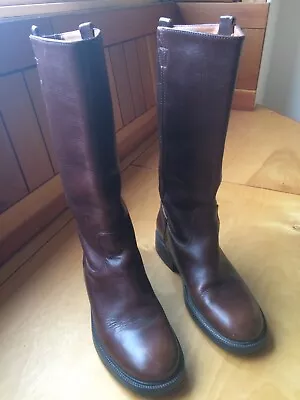 J Crew Women's Brown Leather Italian Made Boots Leather Lined 9 • $105.50