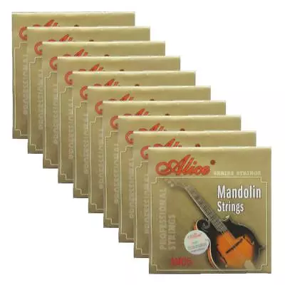 10Sets Alice Mandolin Strings Coated Copper Alloy Wound EADG  8 Strings Set AM05 • $29.72