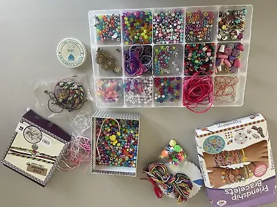 Huge Bundle Bracelet Jewellery Making Kits For Girls Kids Children DIY Beads • £9.99