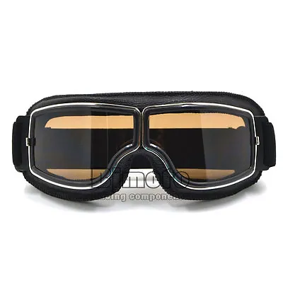 Motorcycle Vintage Goggles Aviator Pilot Glasses Retro Helmet Driving Off Road • $9.52