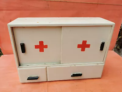 Old Vintage Wooden Hand Made Medicine Apothecary Wall Cabinet Chest Cupboard • $89