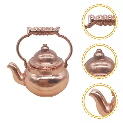  Tiny Kettle Decor Realistic Mini Tableware Model Doll House • £7.38