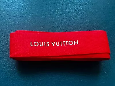 Louis Vuitton Red Christmas Ribbon Gift Wrapper  1.5 M / 60 Inches Authentic • £16.06