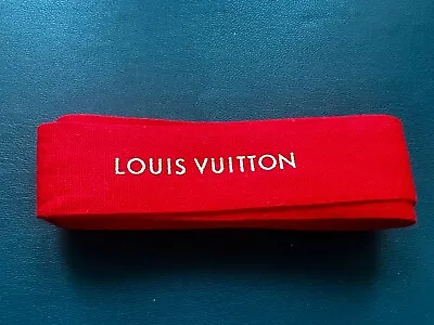 Louis Vuitton Red Christmas Ribbon Gift Wrapper  2 M / 79 Inches Authentic LV • £24.09