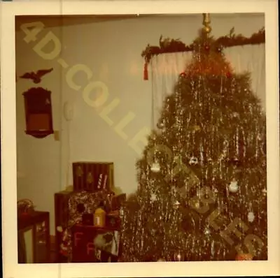 Vintage Snapshot Photograph Classic Christmas Tree And Gifts In Cozy Room • $10