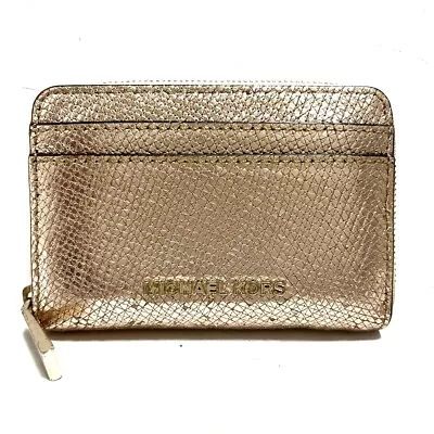 Auth MICHAEL KORS - Rose Gold Leather Coin Case • $76