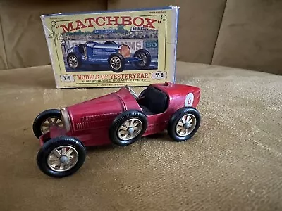 Matchbox Models Of Yesteryear.Y-6.Bugatti Type 35.Red.Nice Condition In Box. • £5