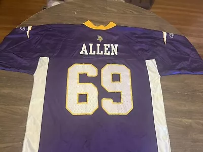 Jared Allen 69 Minnesota Vikngs NFL Reebok Large Purple Jersey • $54