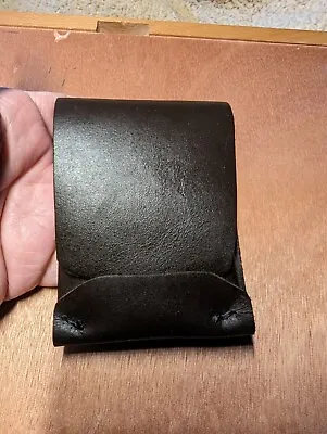 The Sawyer IV Handmade Vertical Leather Wallet Billfold Card Case  Brown • $18