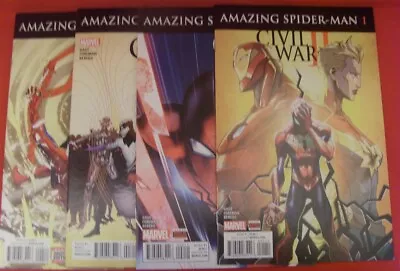 Civil War Ii Amazing Spider-man 1-4 Marvel Comic Set Complete Gage 2016 Vf/nm • $4