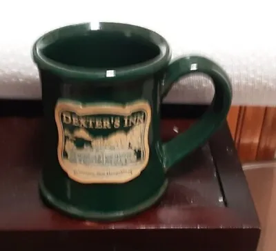 Deneen Pottery 2022 Dexter's Inn Sunapee New Hampshire Green Handmade USA Mug • $15.99