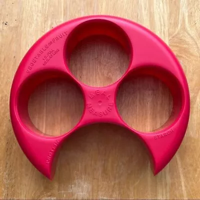 Food Control Meal Measure Portion Plate Red • $20