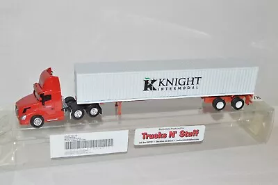 HO Scale Trucks N' Stuff Knight Intermodel Volvo Tractor 53' Container Trailer • $49