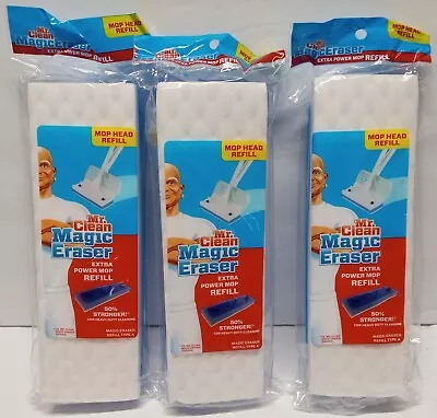 Lot Of 3 Mr. Clean Magic Eraser Extra Power Mop Head Refill Type A............2F • $14.99